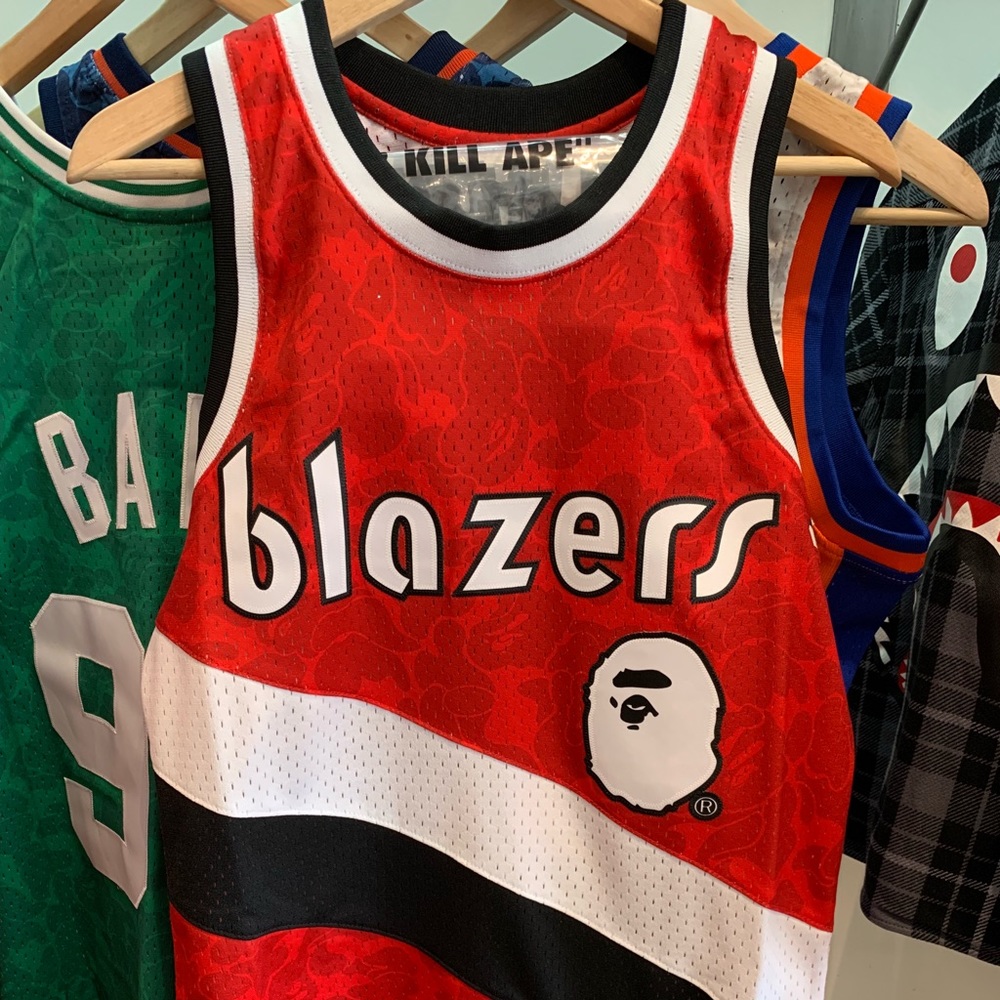 Mitchell and Ness X Bape Trailblazer  Jersey